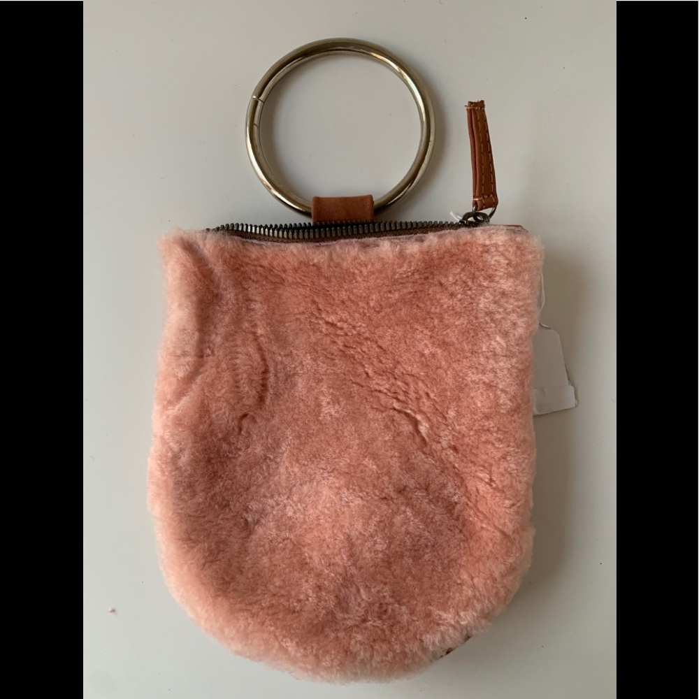 NWT Kim White Shearling Mini Bag